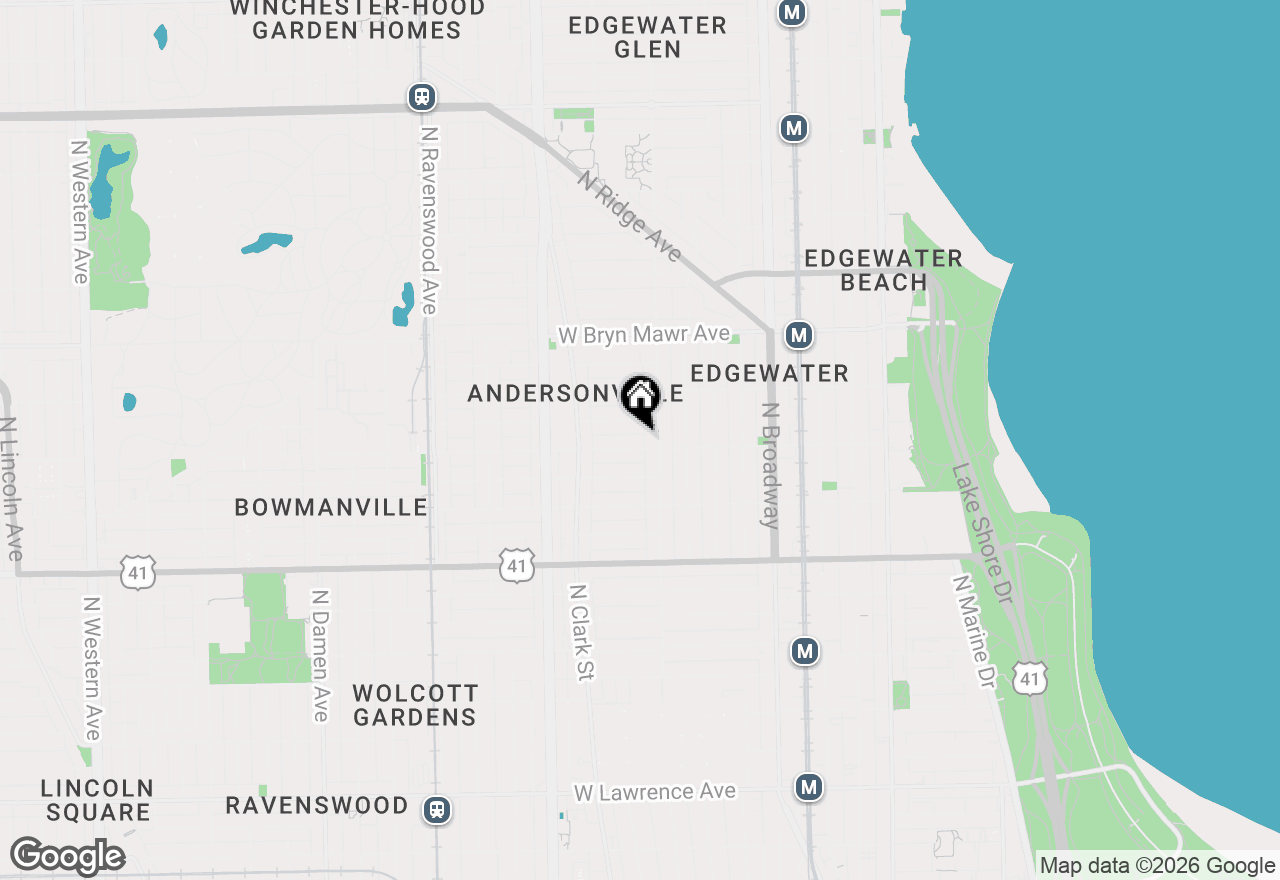 Map of 1418 W Balmoral Avenue, Chicago, IL 60640