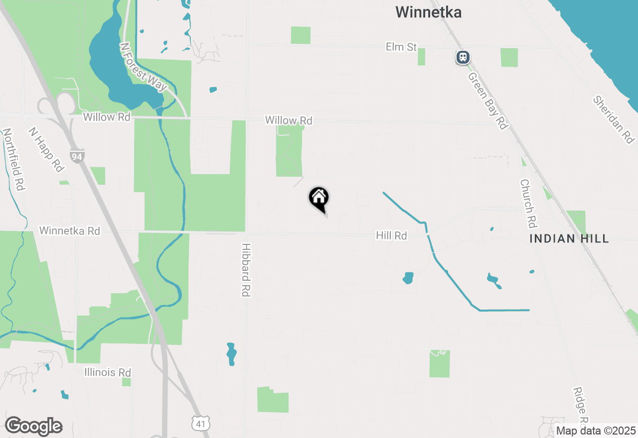 Map of 115 De Windt Road, Winnetka, IL 60093