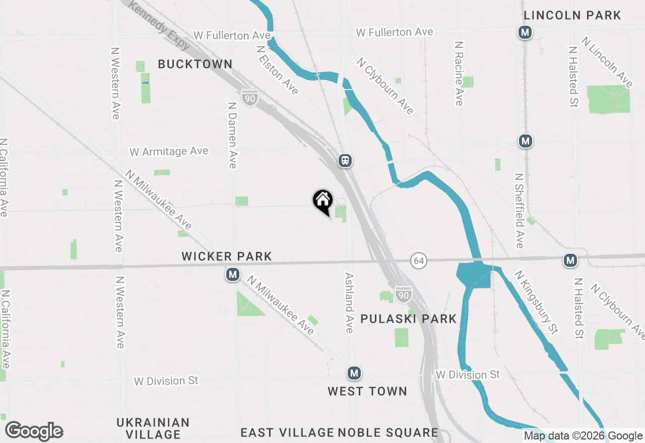 Map of 1735 N Paulina Street #314, Chicago, IL 60622