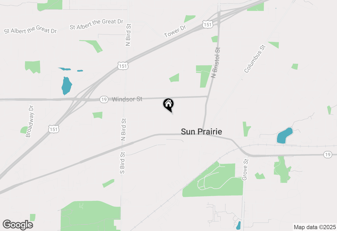 Map of 180 Union Street, Sun Prairie, WI 53590