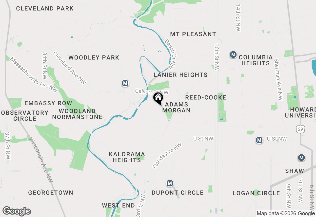 Map of 2409 1/2 20th Street Nw #1091, Washington, DC 20009