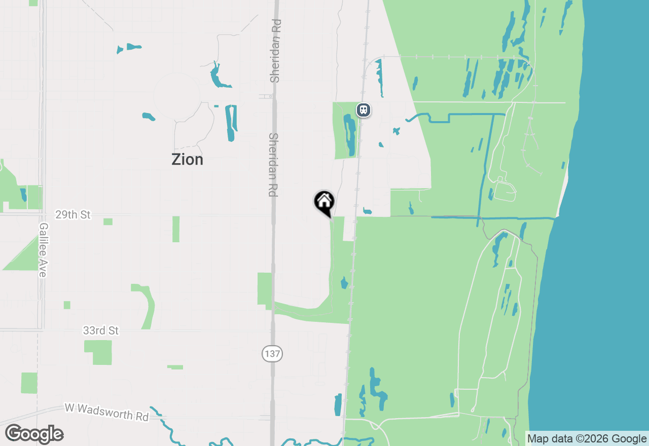 Map of 2904 Edina Boulevard, Zion, IL 60099