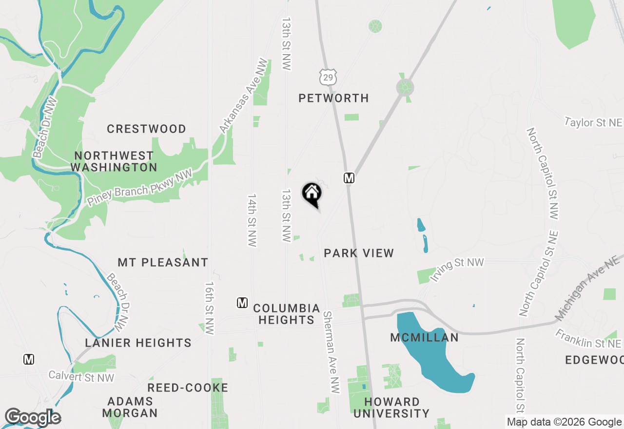 Map of 3554 10th Street Nw #1, Washington, DC 20010