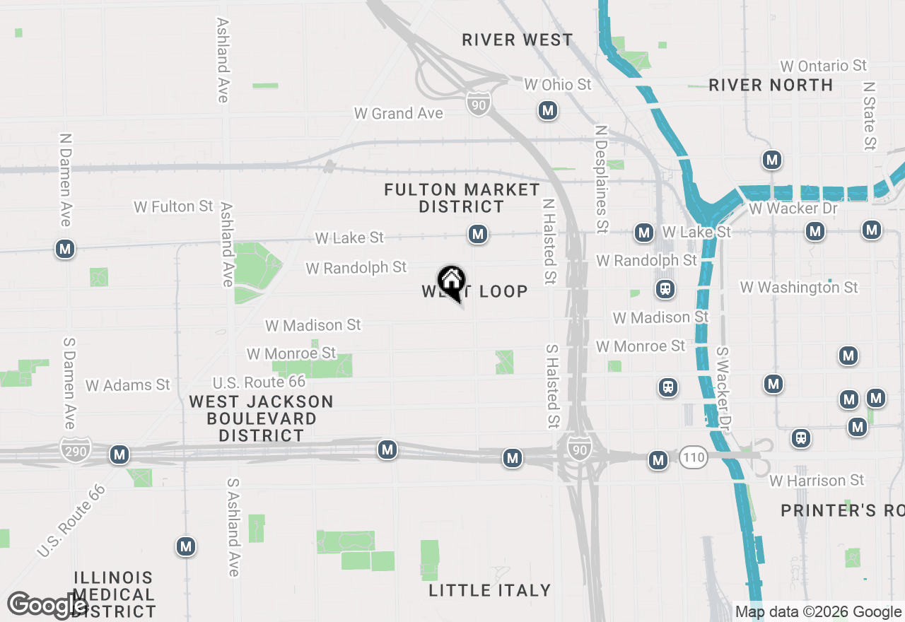 Map of 6 N Carpenter Street #5B, Chicago, IL 60607