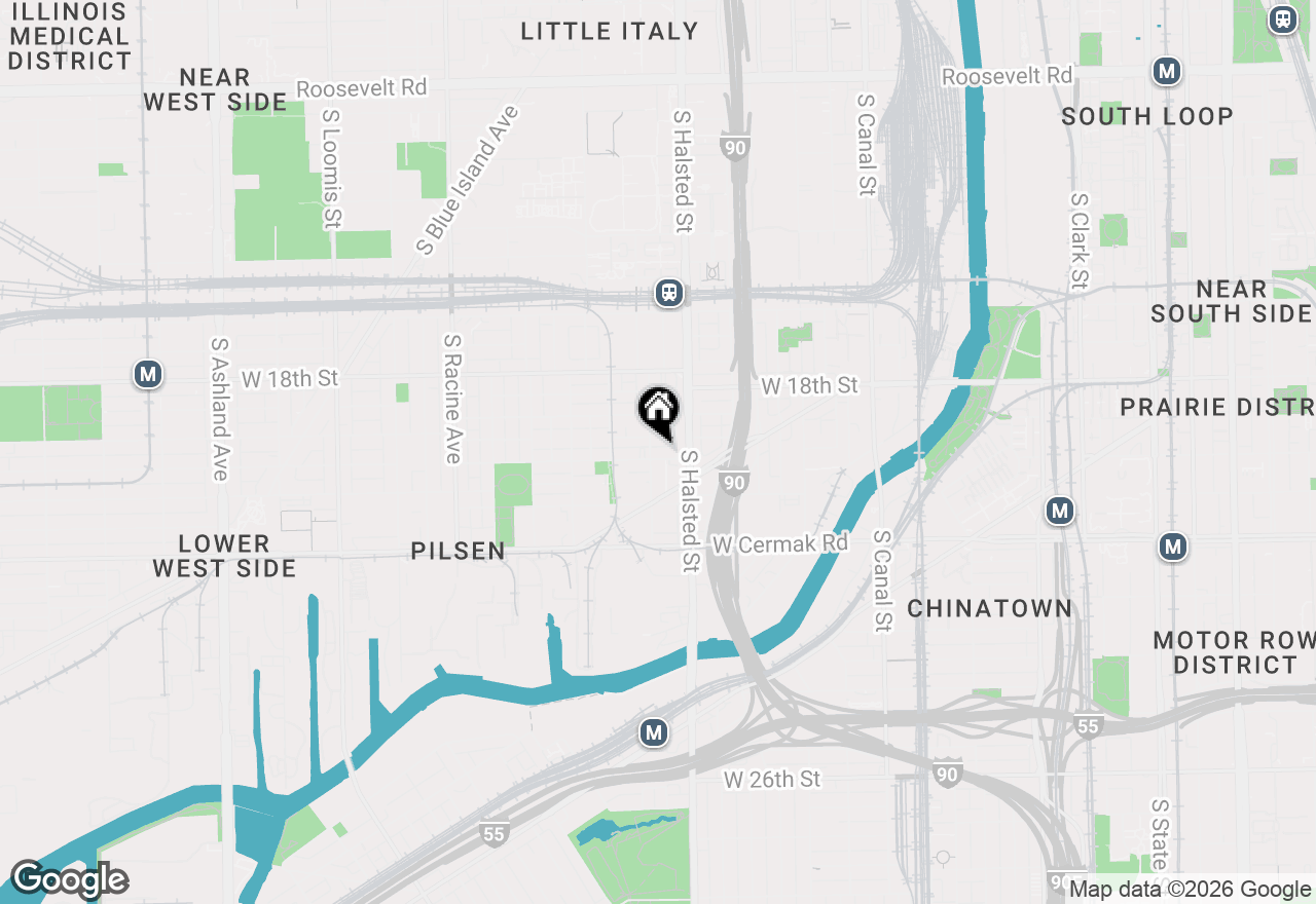 Map of 826 W Cullerton Street #2W, Chicago, IL 60608