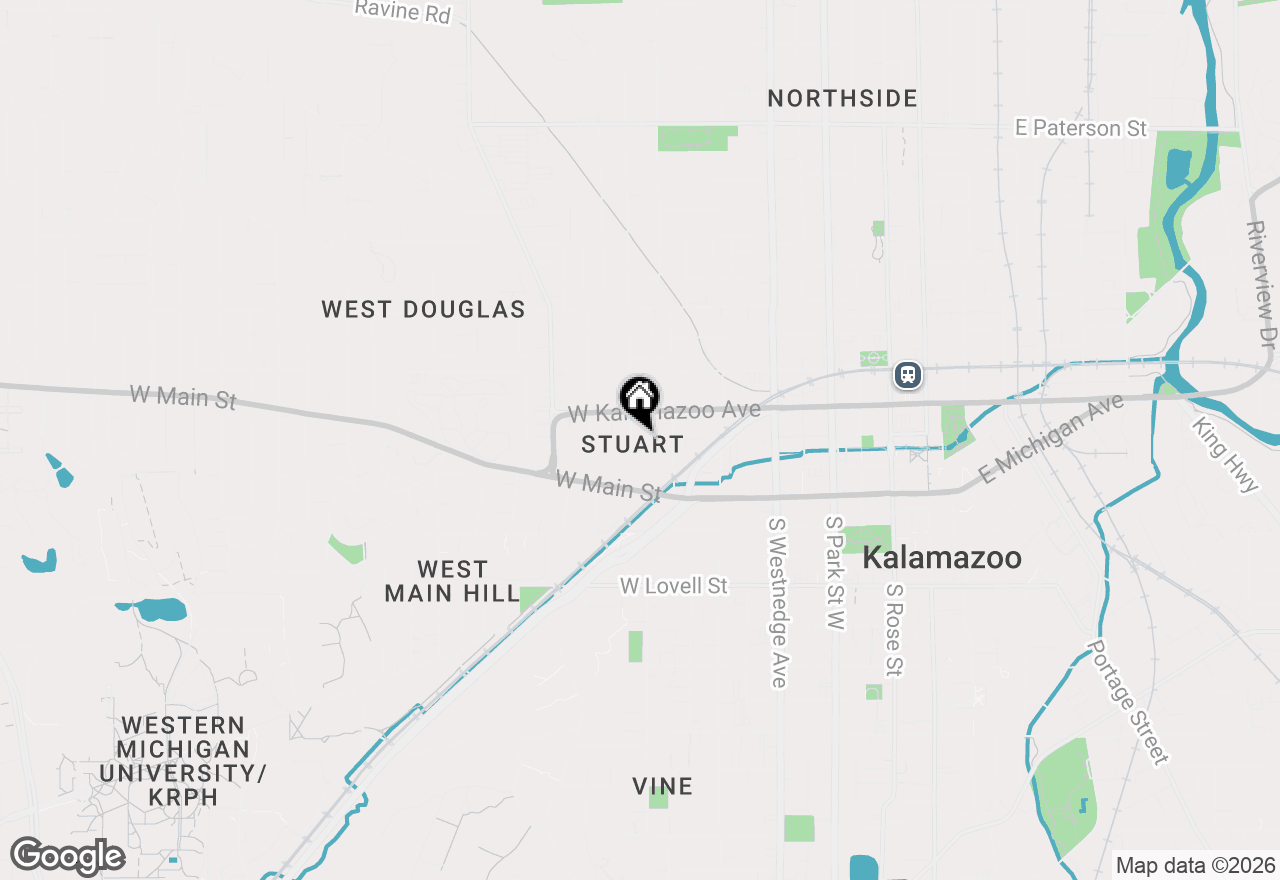 Map of 232 Woodward Avenue, Kalamazoo, MI 49007