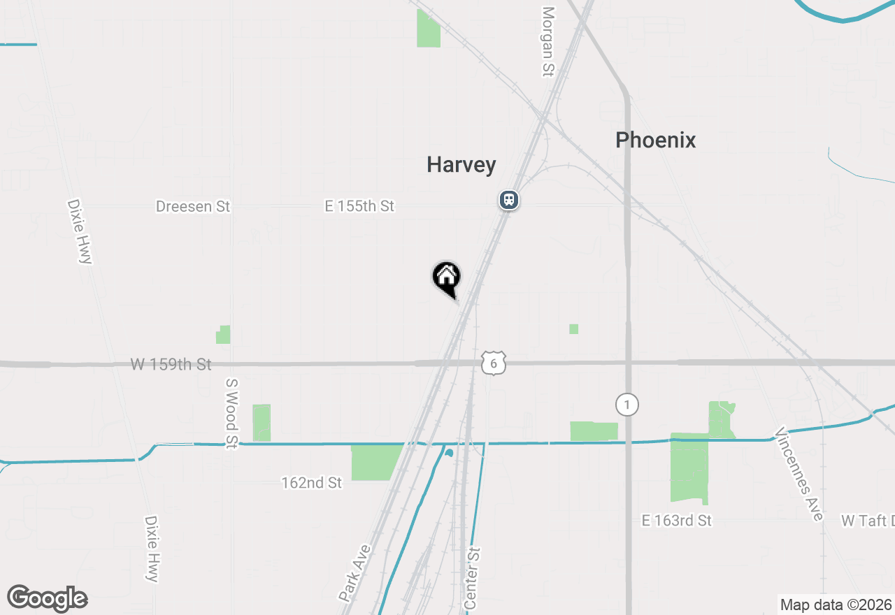 Map of 15727 Turlington Avenue, Harvey, IL 60426