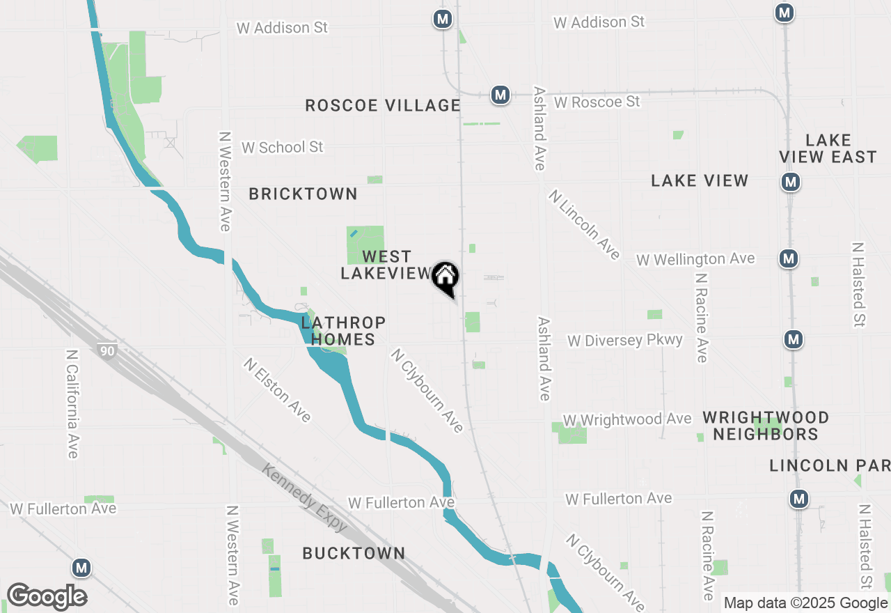 Map of 2855 N Wolcott Avenue #B, Chicago, IL 60657