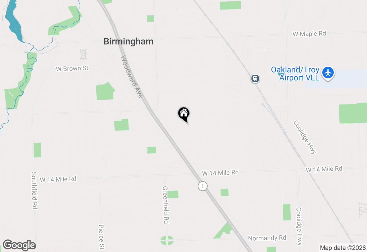 Map of 1476 Humphrey Avenue, Birmingham, MI 48009