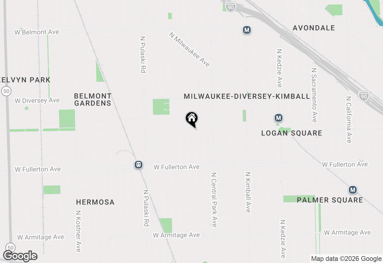 Map of 3710 W Wrightwood Avenue #2D, Chicago, IL 60647