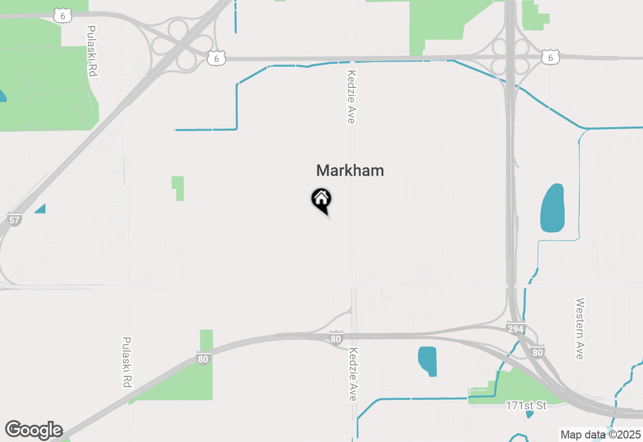 Map of 16434 Spaulding Avenue, Markham, IL 60428