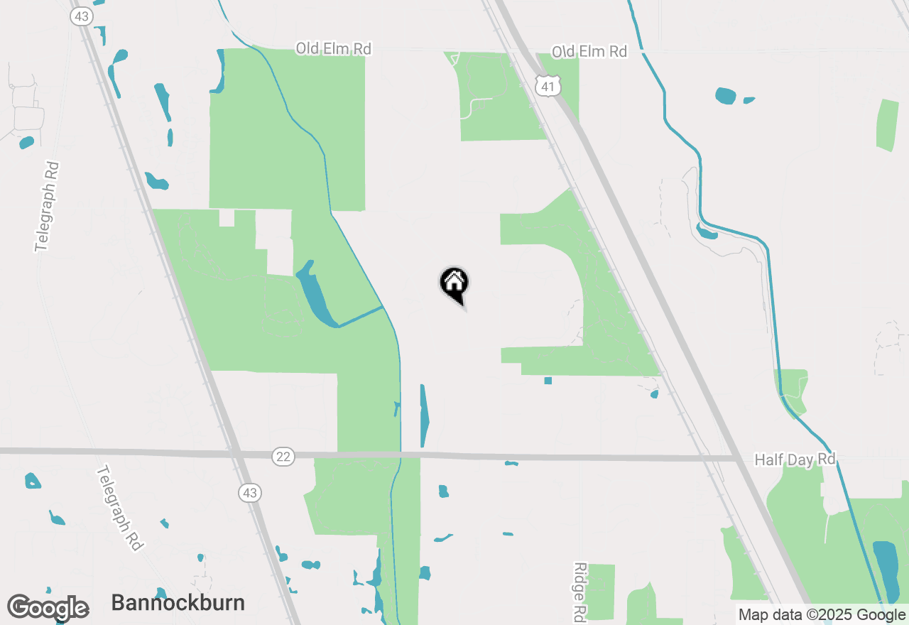 Map of 1850 Surrey Lane, Lake Forest, IL 60045