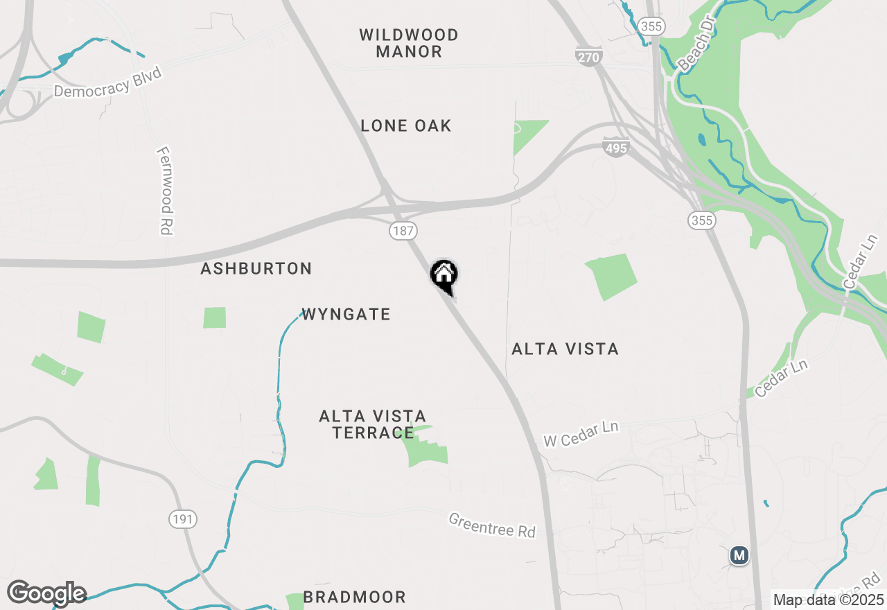 Map of 9504 Old Georgetown Road, Bethesda, MD 20814