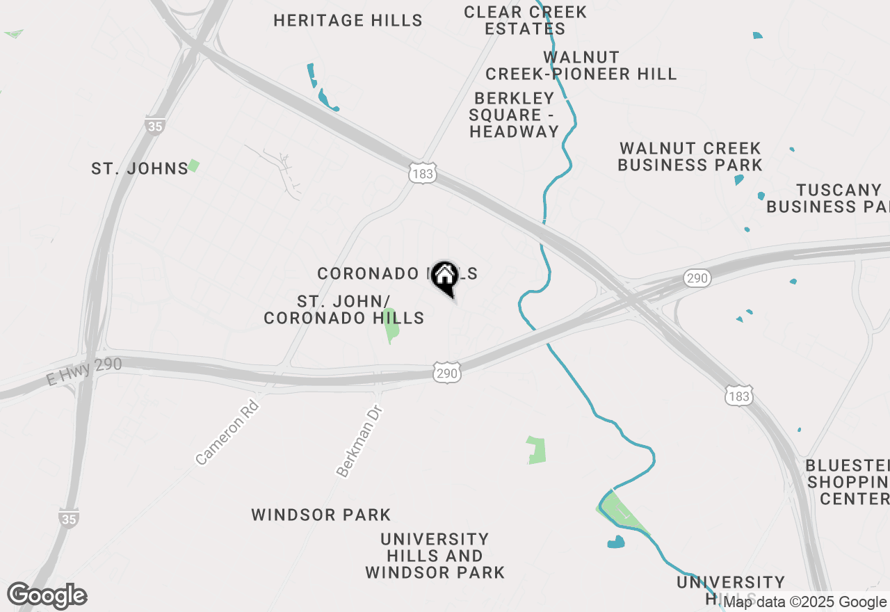 Map of 1705 Coronado Hills Dr #A, Austin, TX 78752