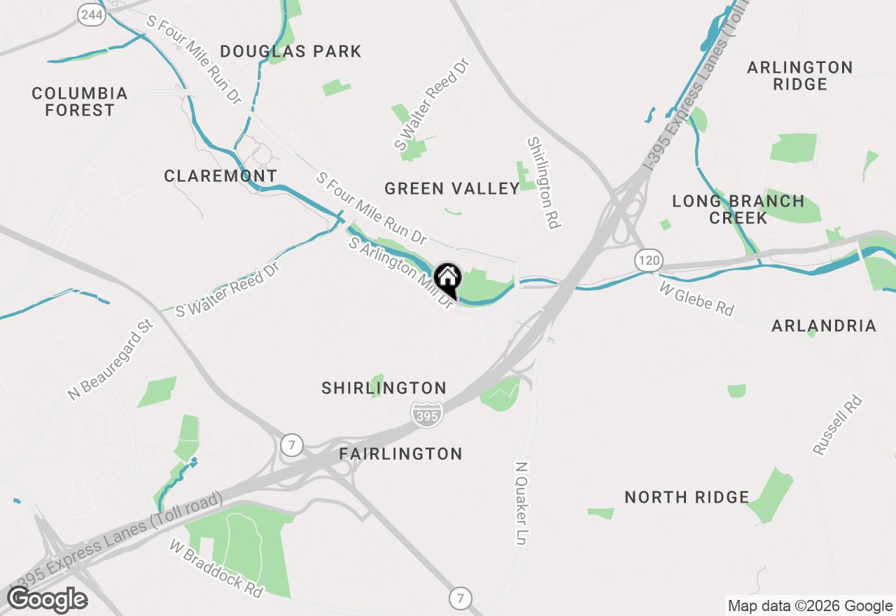 Map of 2720 S Arlington Mill Drive #616, Arlington, VA 22206
