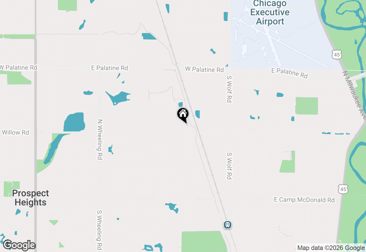 Map of 15 E Willow Road, Wheeling, IL 60090