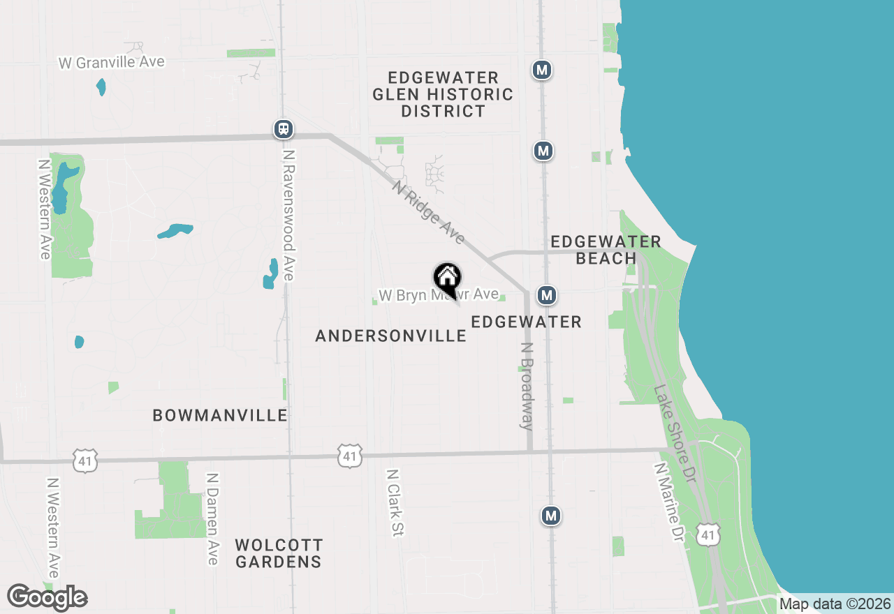 Map of 5540 N Glenwood Avenue #2S, Chicago, IL 60640