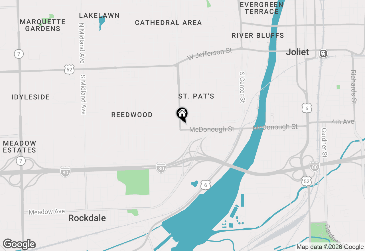 Map of 320 S Raynor Avenue, Joliet, IL 60436