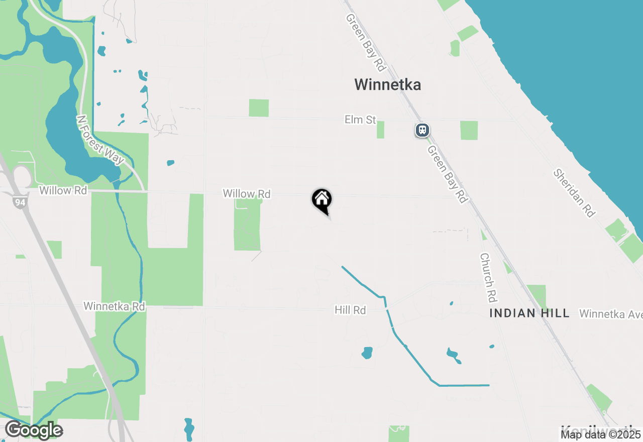 Map of 296 White Oak Lane, Winnetka, IL 60093