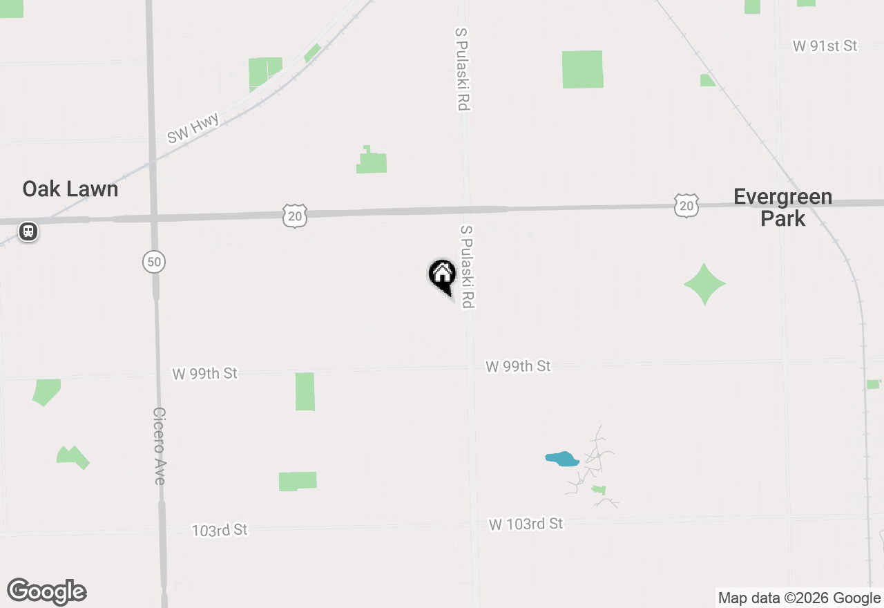 Map of 9725 S Karlov Avenue #501, Oak Lawn, IL 60453