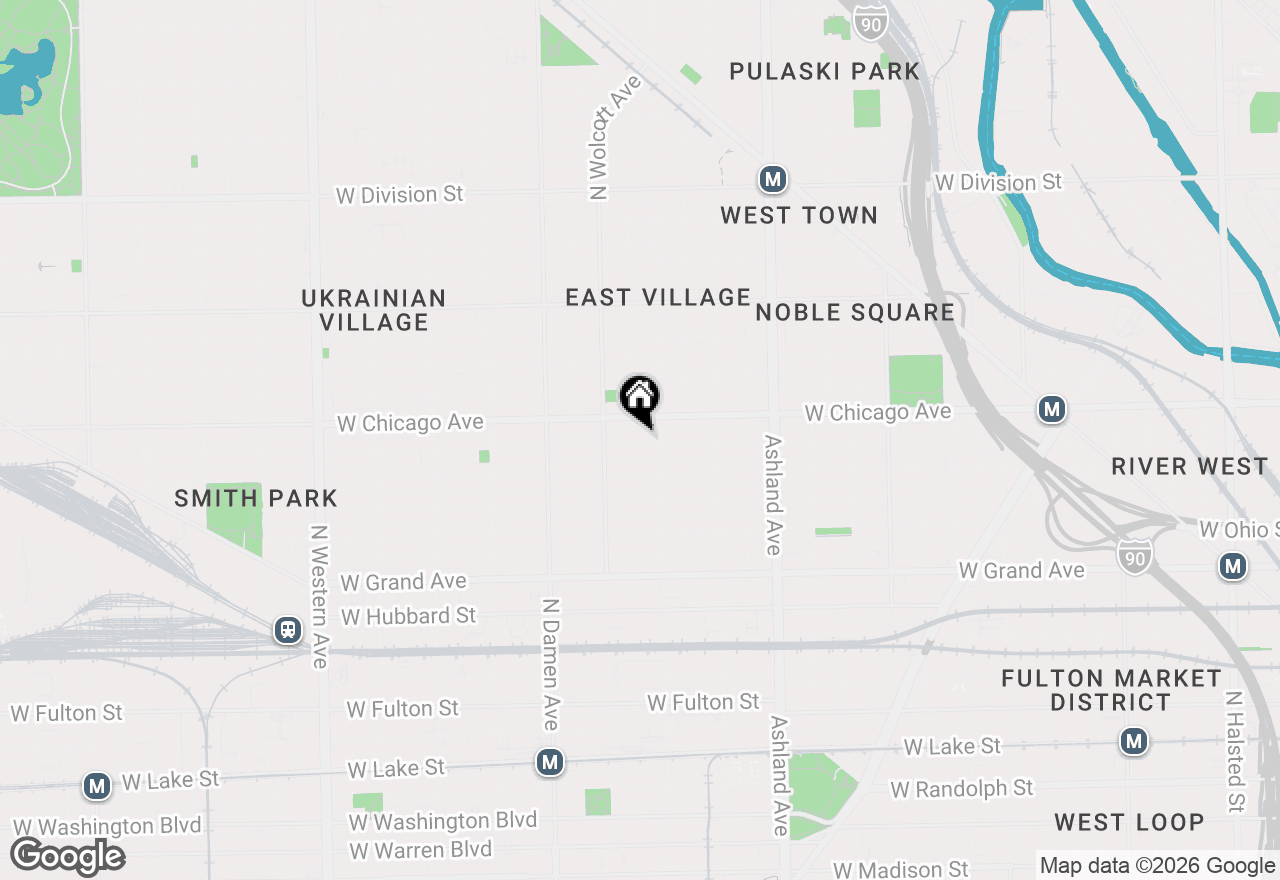 Map of 1820 W Superior Street #2R, Chicago, IL 60622