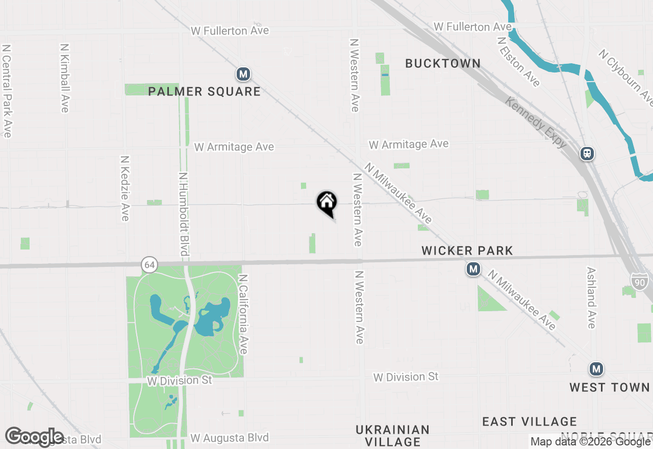 Map of 1716 N Campbell Avenue, Chicago, IL 60647