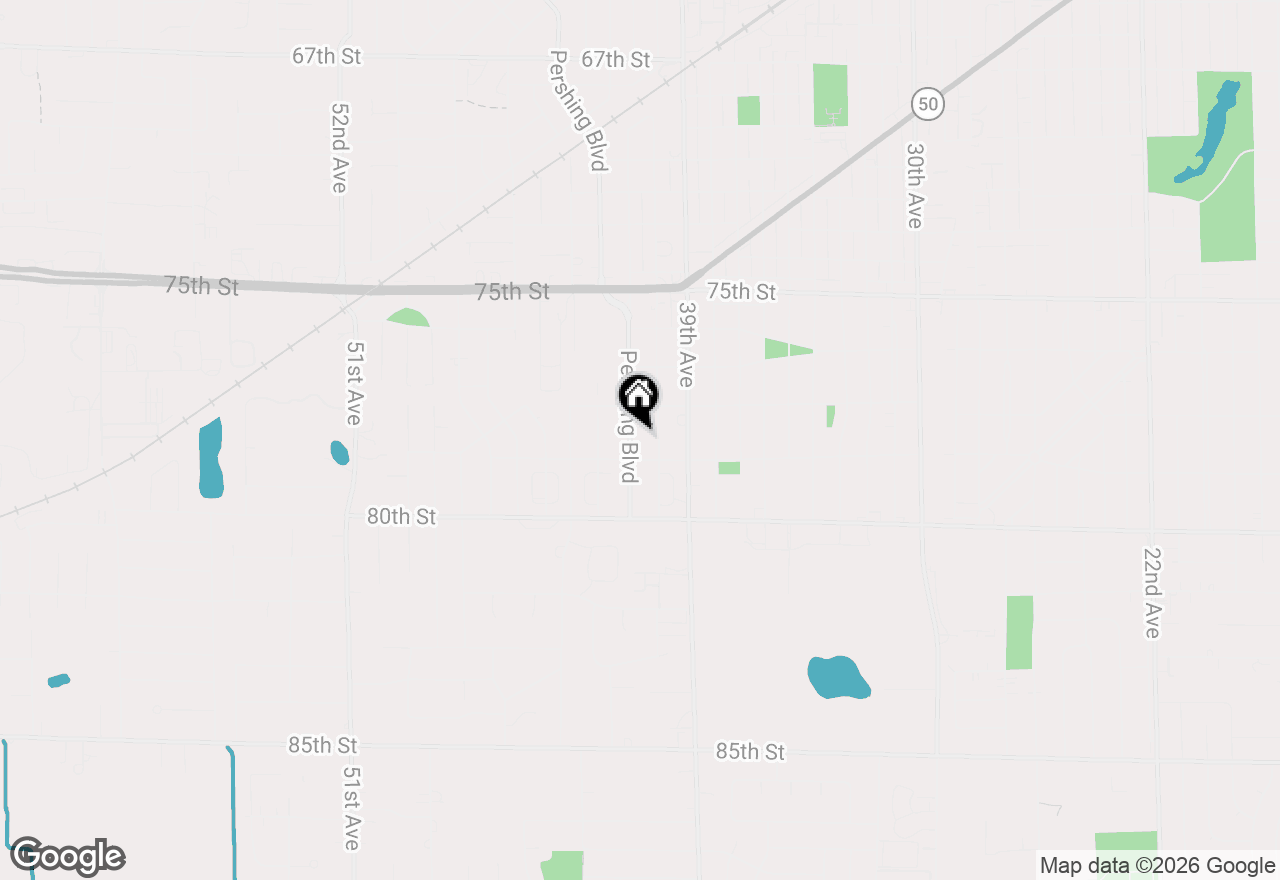 Map of 7837 Pershing Blvd, Kenosha, WI 53142