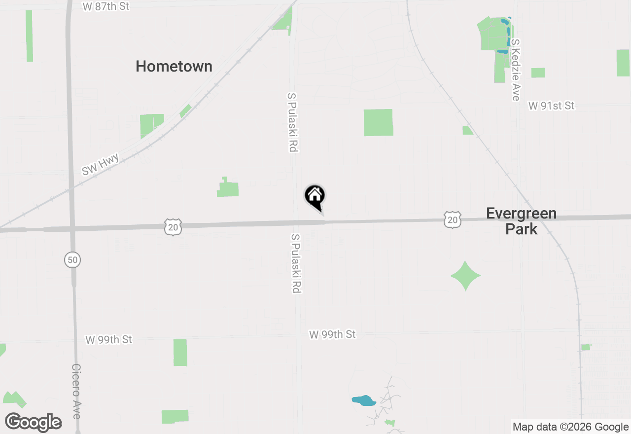 Map of 3900 W 95th Street #305, Evergreen Park, IL 60805