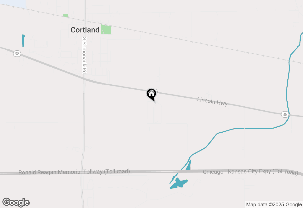 Map of 334 E Stratford Avenue, Cortland, IL 60112