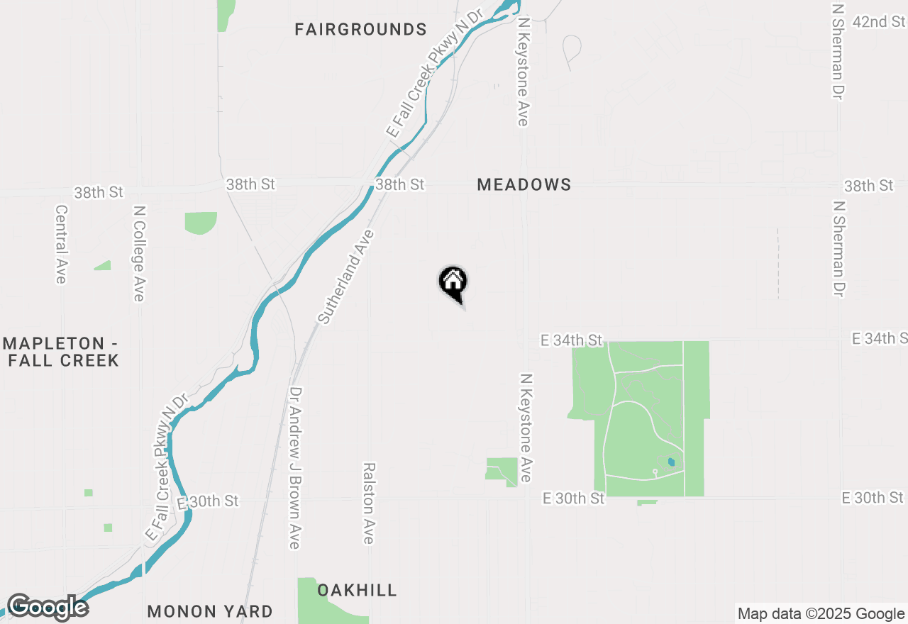 Map of 3446 Caroline Avenue, Indianapolis, IN 46218