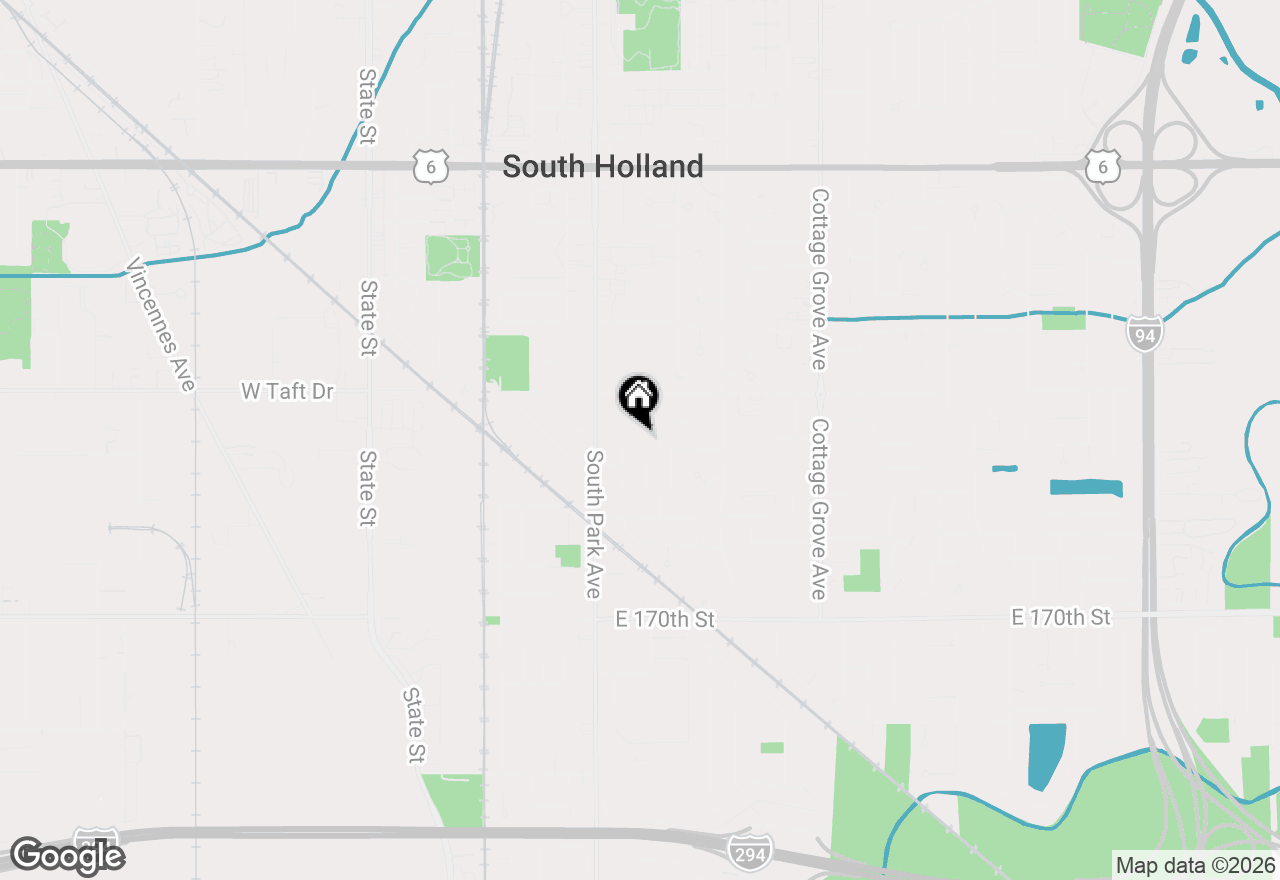 Map of 452 E 167th Street, South Holland, IL 60473