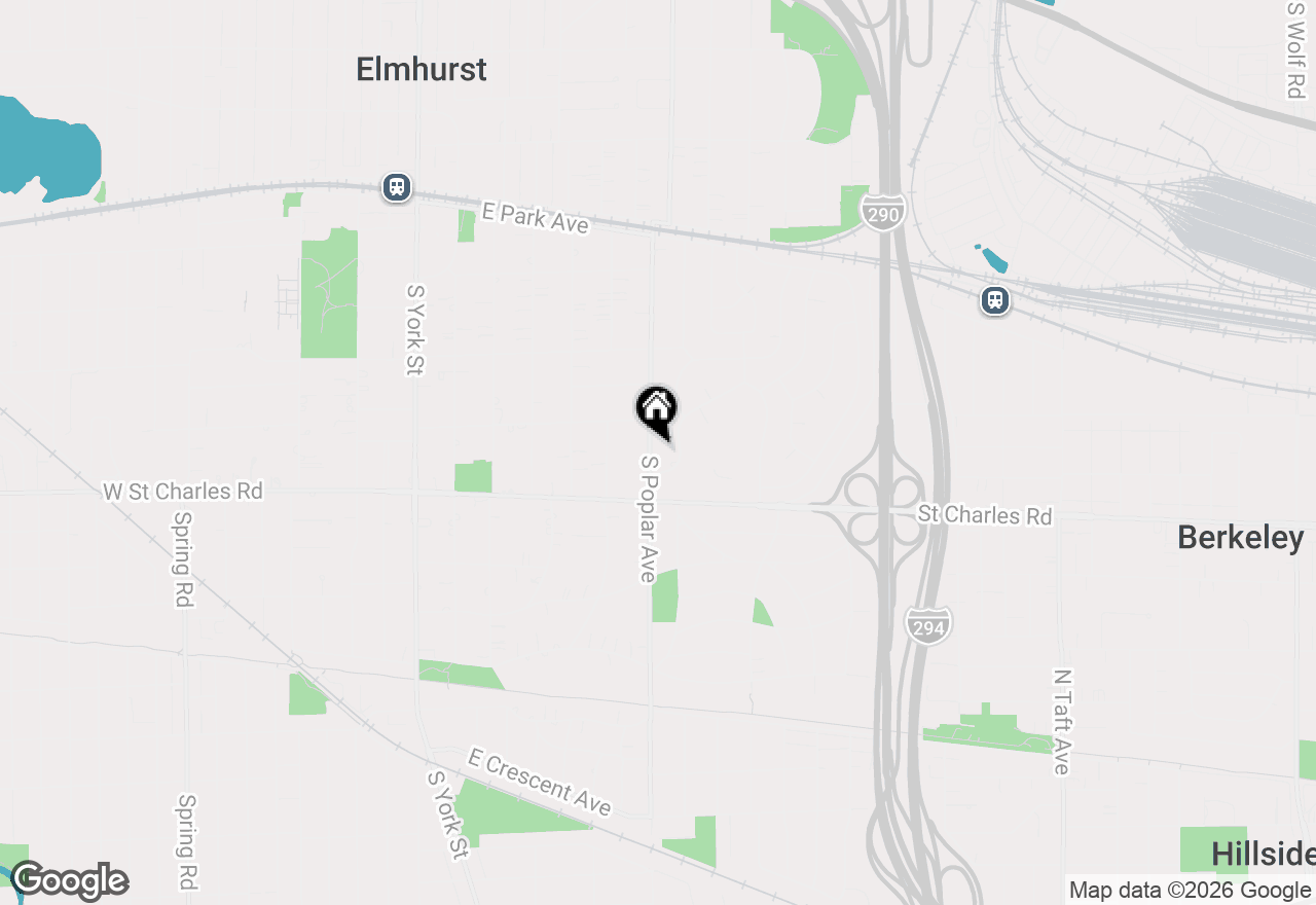 Map of 295 S Poplar Avenue, Elmhurst, IL 60126