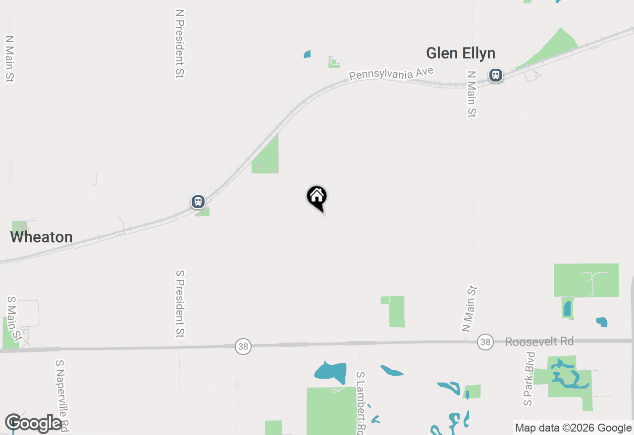 Map of 225 Lorraine Street, Glen Ellyn, IL 60137