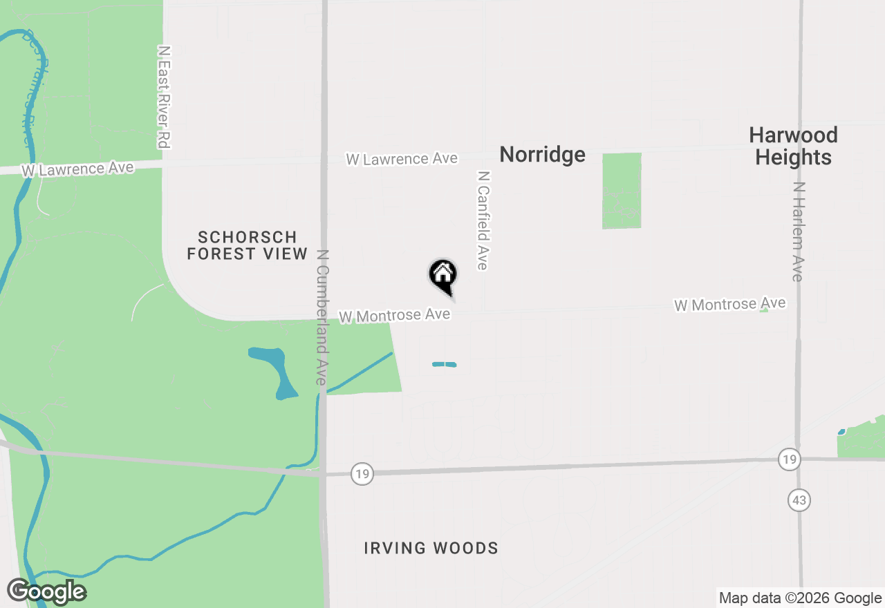 Map of 4405 N Redwood Drive, Norridge, IL 60706
