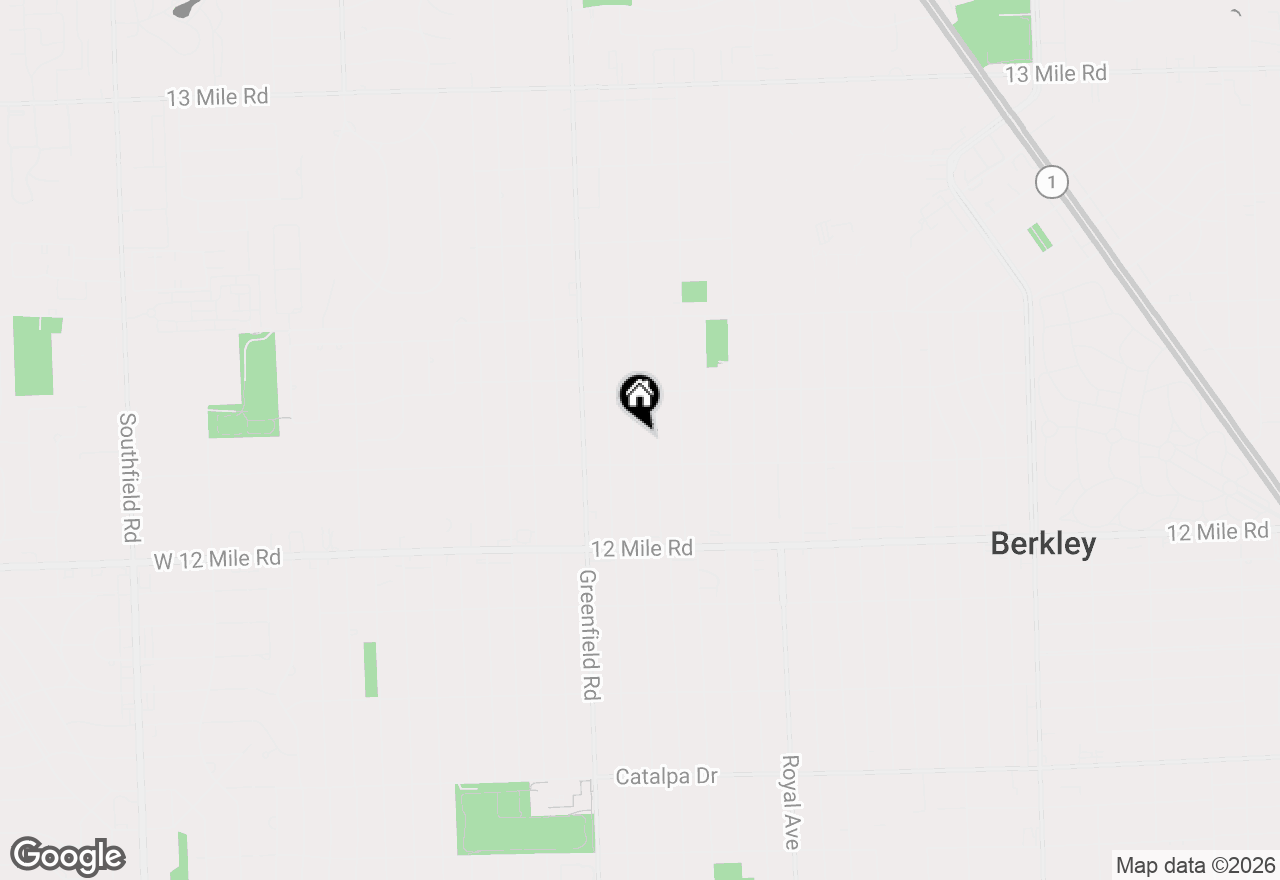 Map of 3814 Thomas Avenue, Berkley, MI 48072