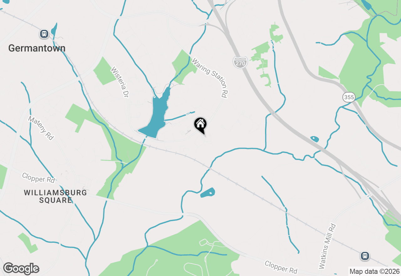 Map of 18725 Winding Creek Place, Germantown, MD 20874