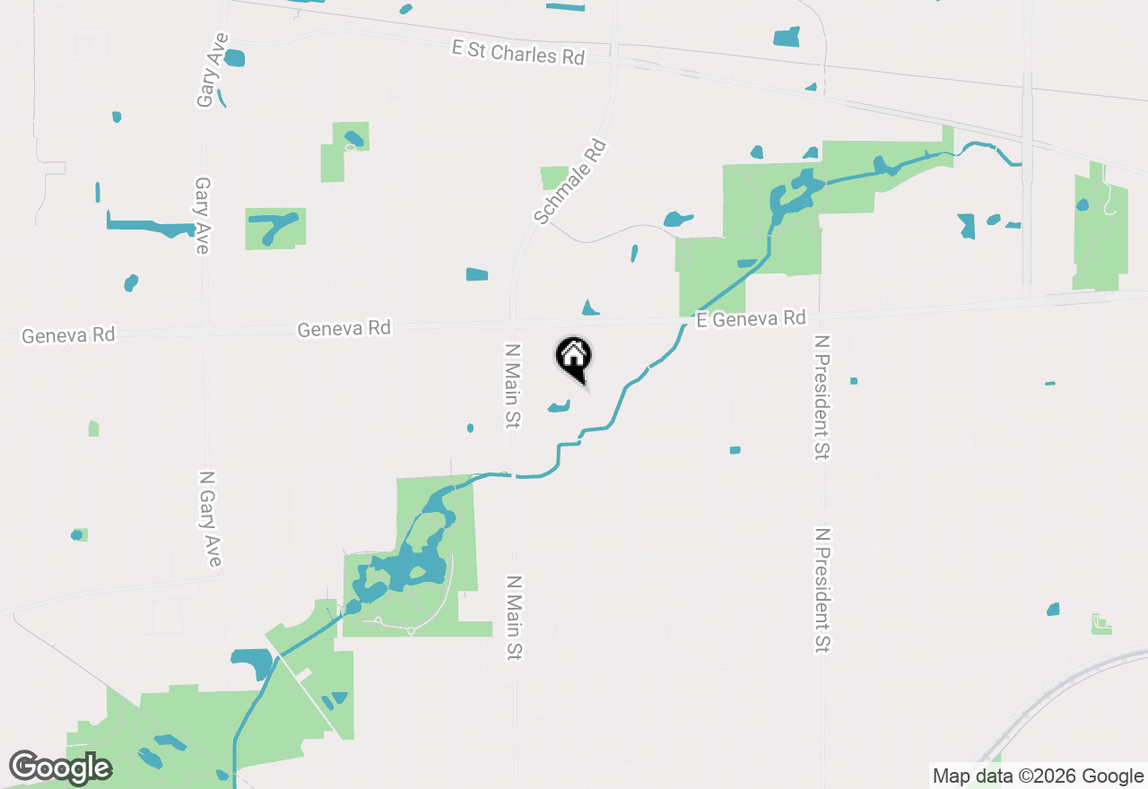 Map of 309 Brookside Circle, Wheaton, IL 60187