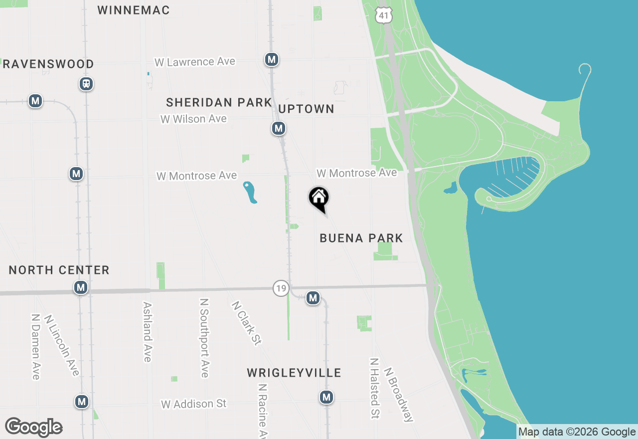 Map of 4215 N Sheridan Road #1N, Chicago, IL 60613