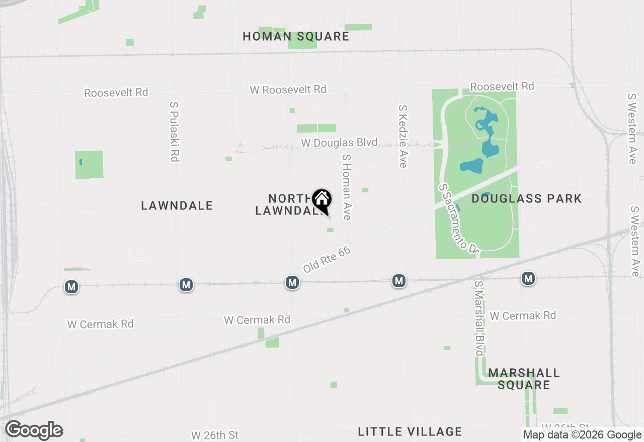 Map of 1637 S Saint Louis Avenue #GARDEN, Chicago, IL 60623