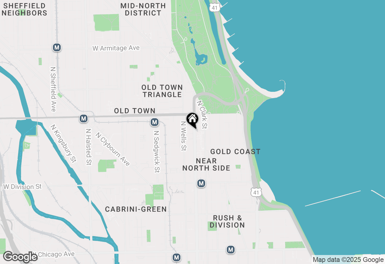 Map of 160 W Burton Place #CH, Chicago, IL 60610