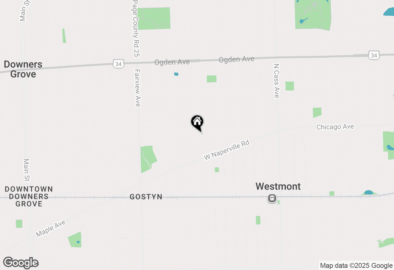 Map of 4733 Roslyn Road, Downers Grove, IL 60515