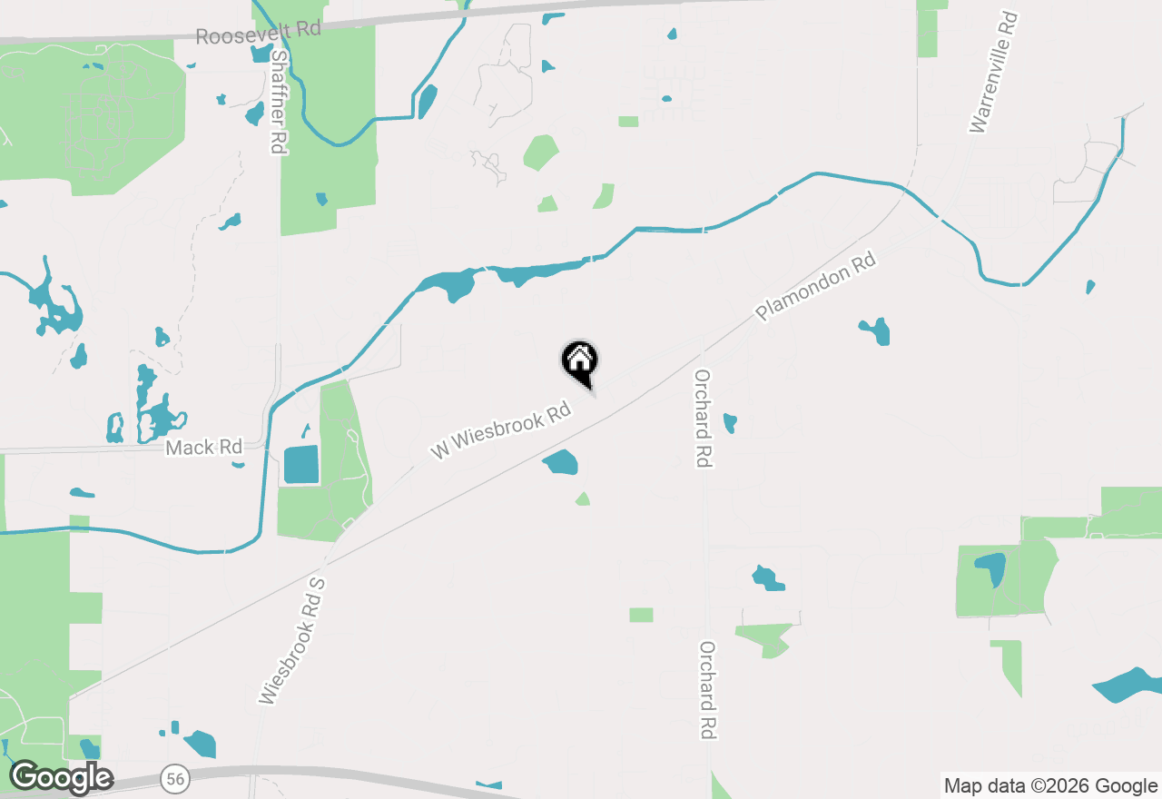 Map of 1862 W Wiesbrook Road, Wheaton, IL 60189