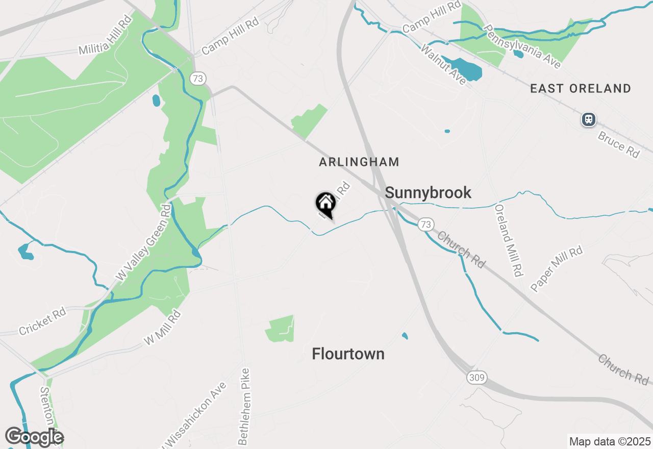 Map of 312 E Mill Road, Flourtown, PA 19031