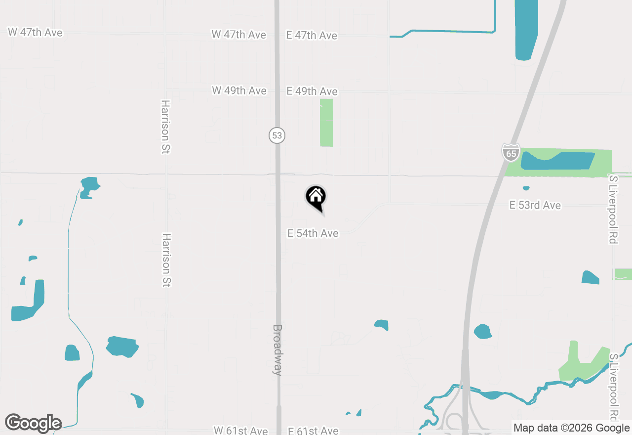 Map of 5340 Pennsylvania Street, Merrillville, IN 46410