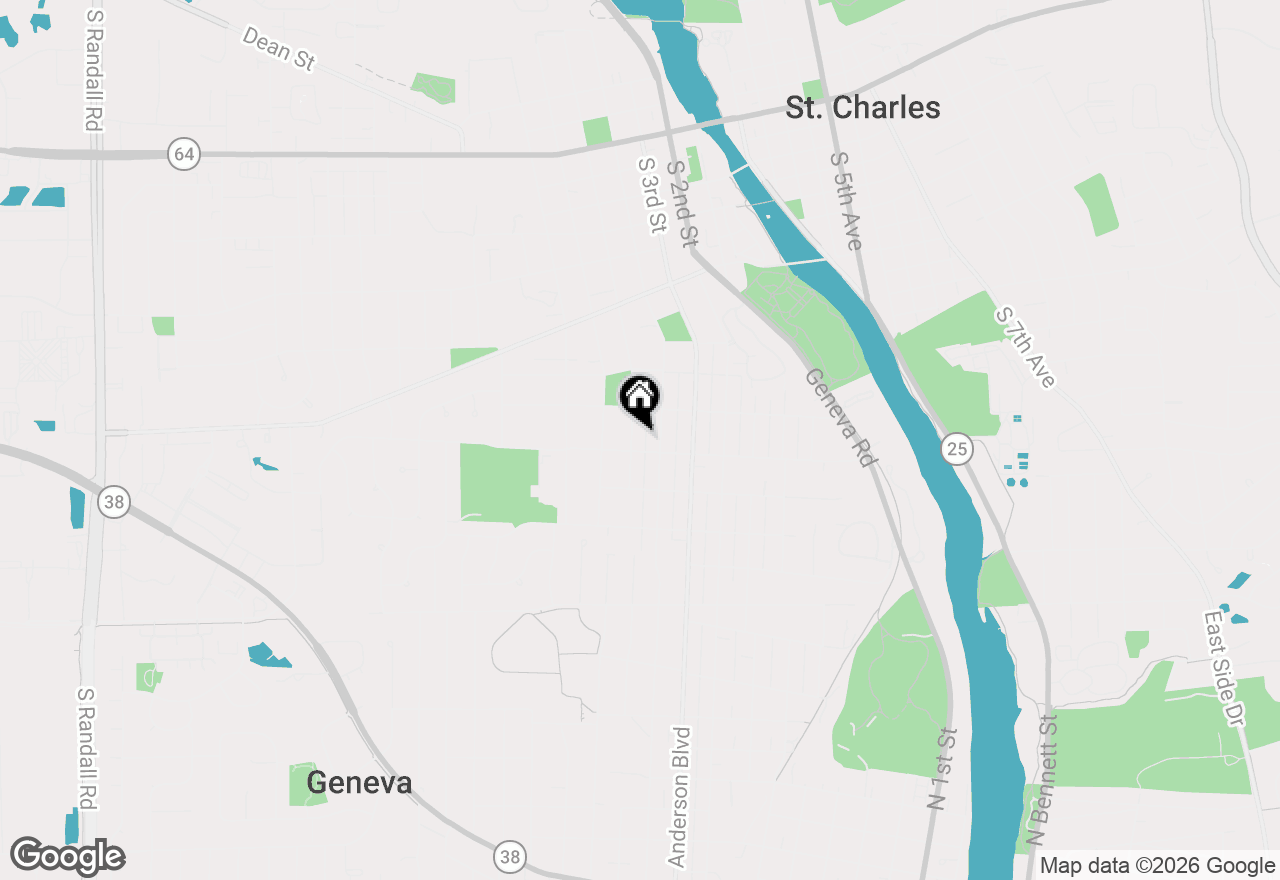 Map of 1028 S 5th Street, St. Charles, IL 60174