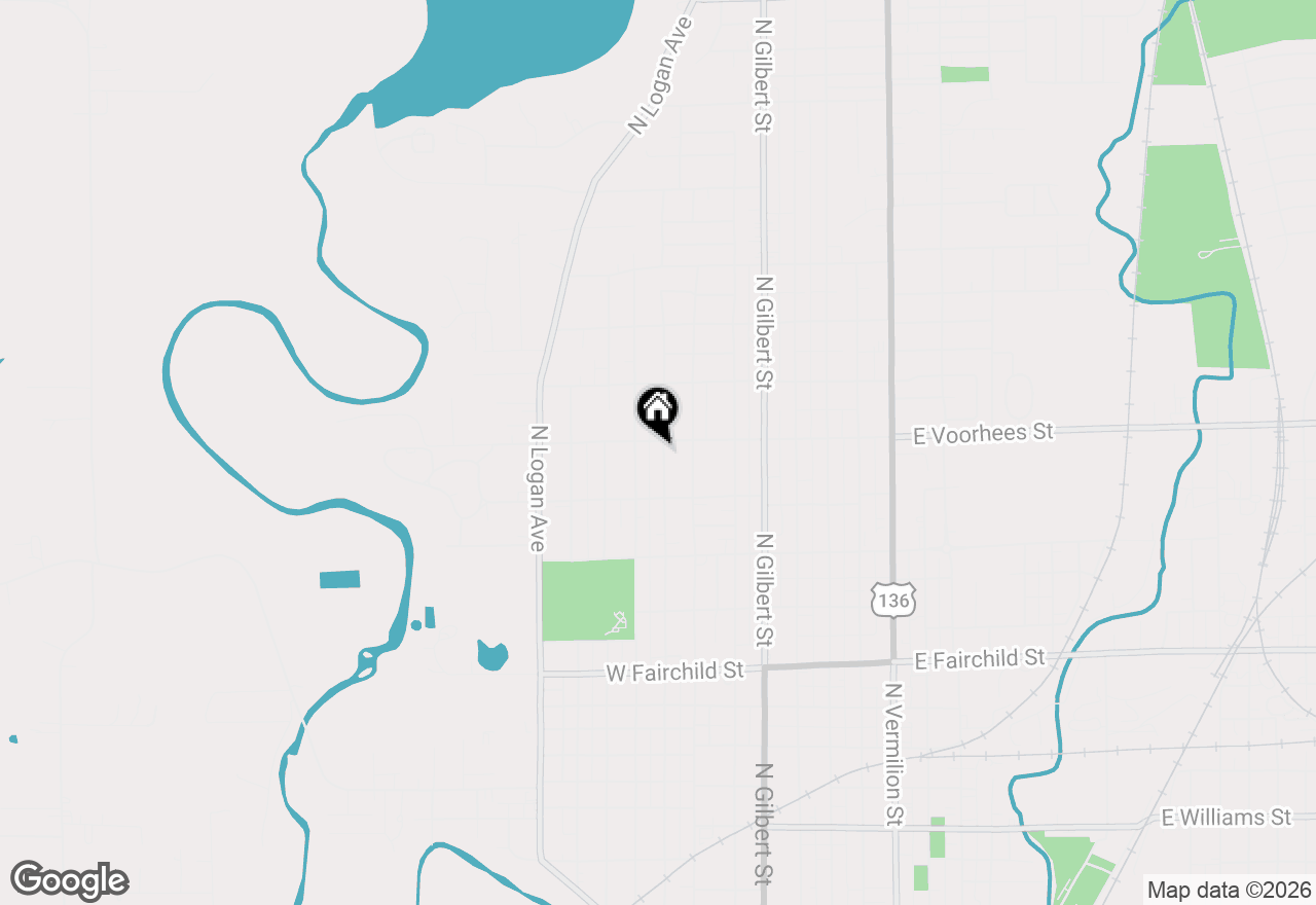 Map of 1222 Chandler Street, Danville, IL 61832