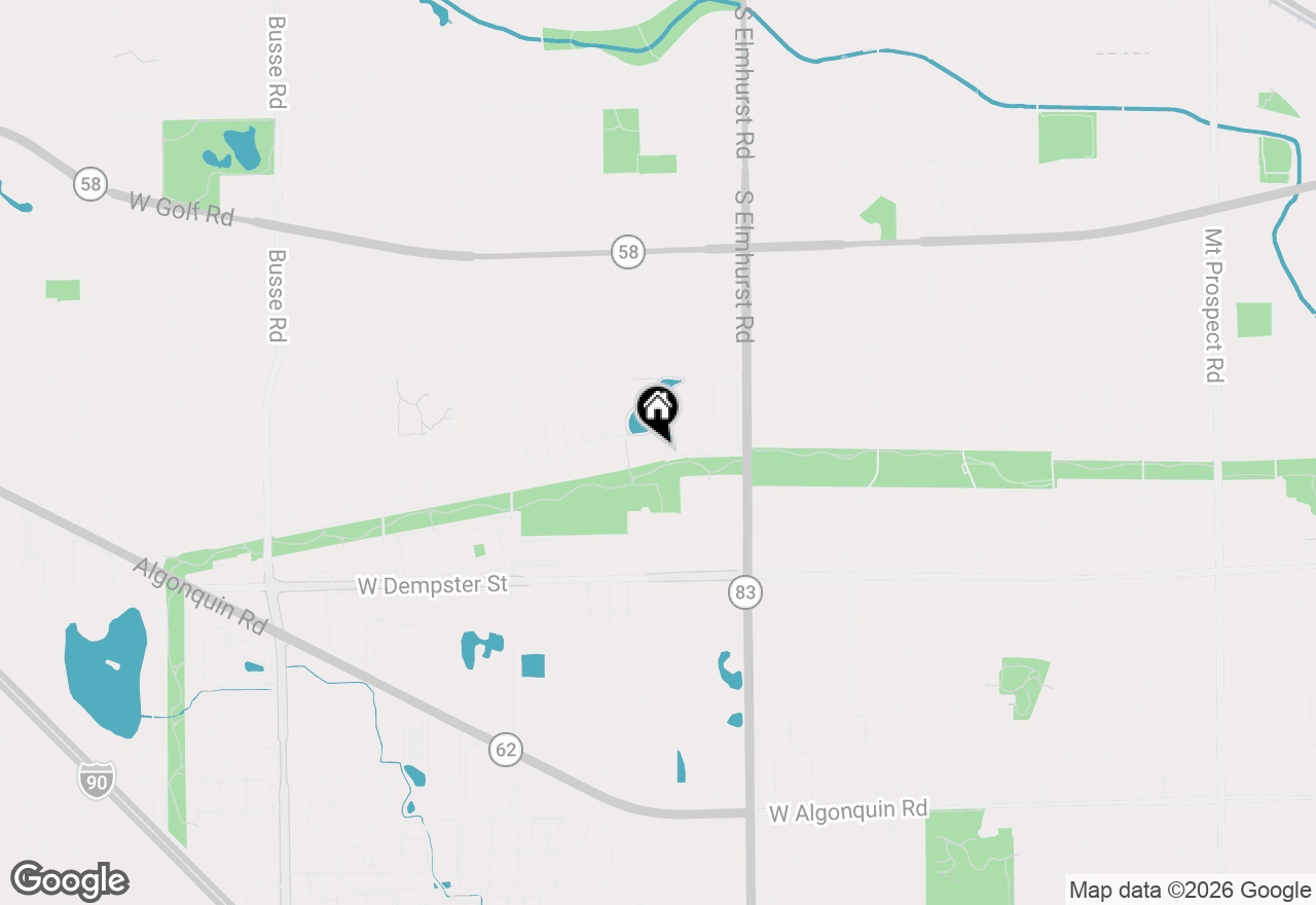 Map of 601 W Huntington Commons Road #302, Mount Prospect, IL 60056