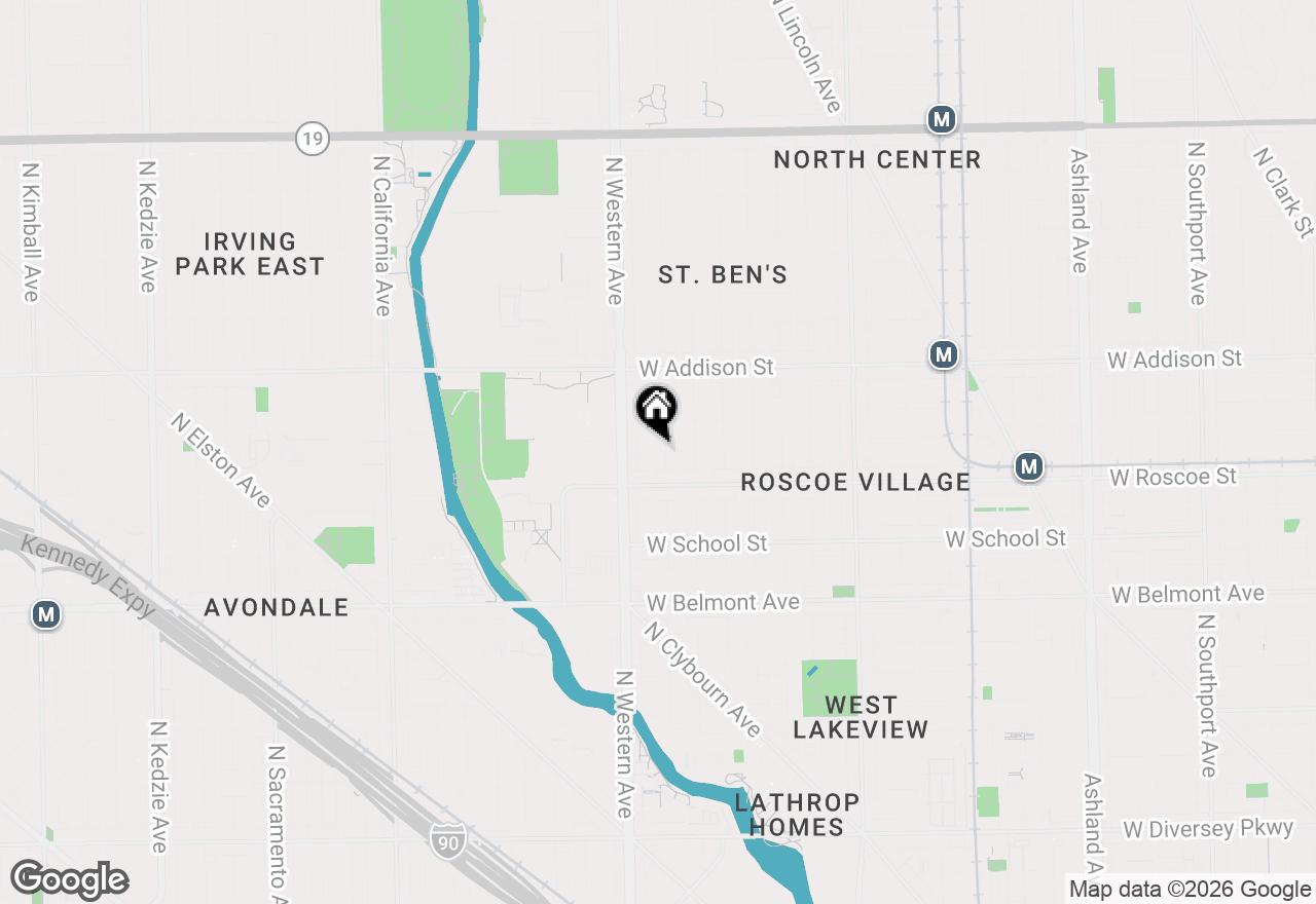 Map of 3435 N Claremont Avenue, Chicago, IL 60618