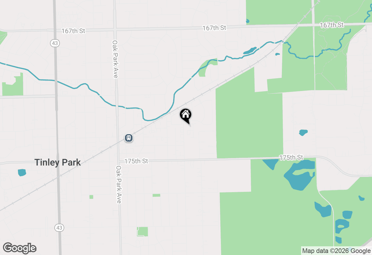 Map of 17314 Roscommon Road, Tinley Park, IL 60477