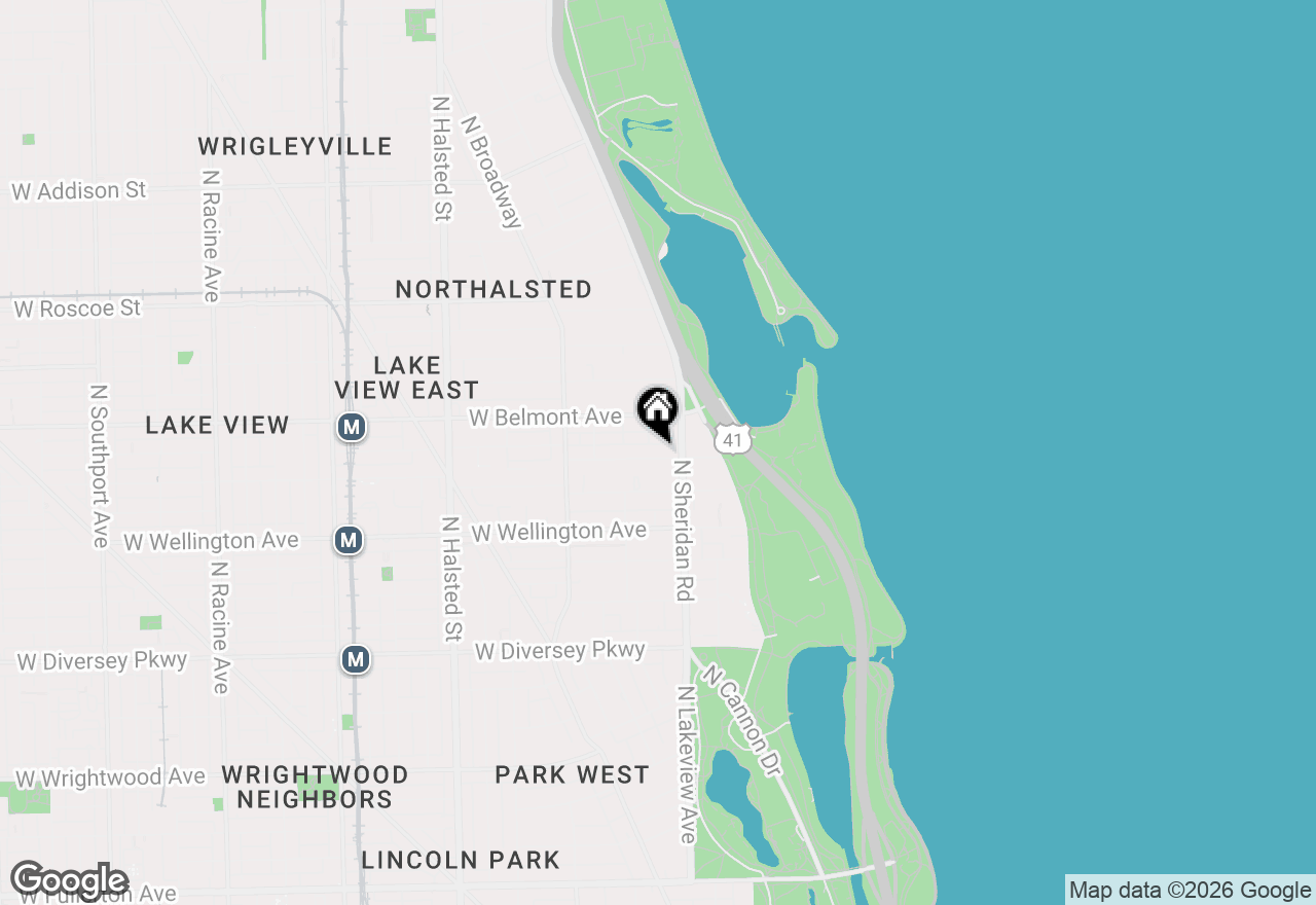 Map of 422 W Briar Place #4, Chicago, IL 60657